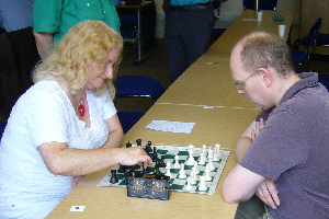 Jane Richmond(left) faces Derek Pugh in the Arnageddon Play-offs