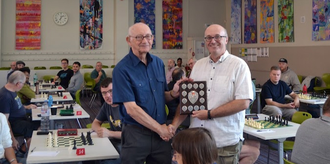 Former county secretary receives the Jim Friar award for services to Worcestershire Chess.